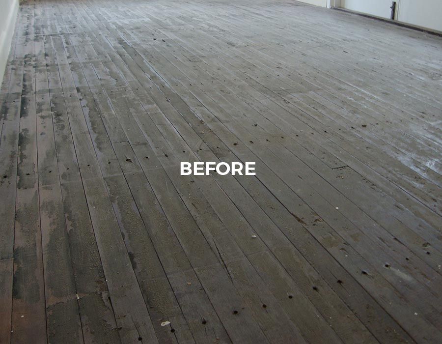 unpolished, rough floor